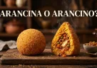 Confronto tra arancina rotonda e arancino a forma conica con ripieno di riso e ragù dorati e croccanti
