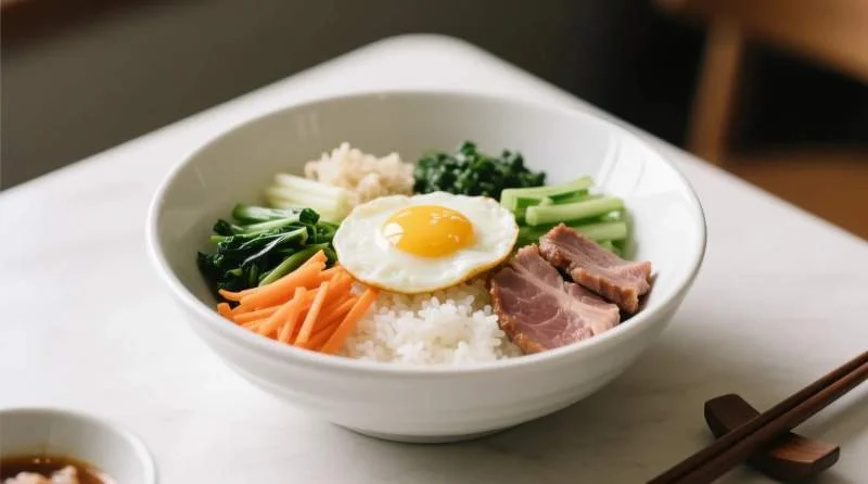 Bibimbap semplificato nella diffusione moderna della cucina coreana