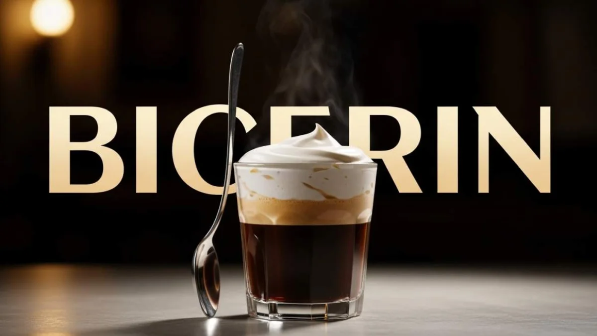 Bicerin di Torino con strati di caffè, cioccolato e crema servito in bicchiere tradizionale