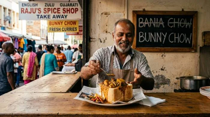 Origine del termine bunny chow legata alla comunità bania di Durban