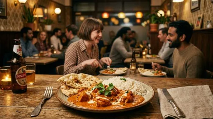Butter chicken servito in un ristorante indiano a Leicester negli anni Settanta