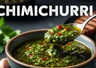 Chimichurri argentino verde preparato con erbe fresche e spezie aromatiche