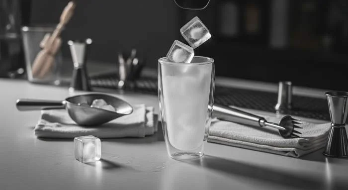 Ingredienti per preparare una dirty soda: sciroppi, latte, ghiaccio e lattina