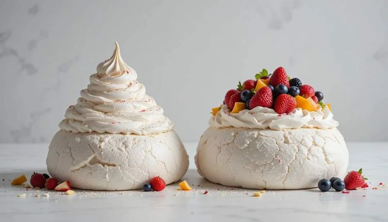 Due pavlova simili ma non identiche che rappresentano l’origine condivisa tra Australia e Nuova Zelanda
