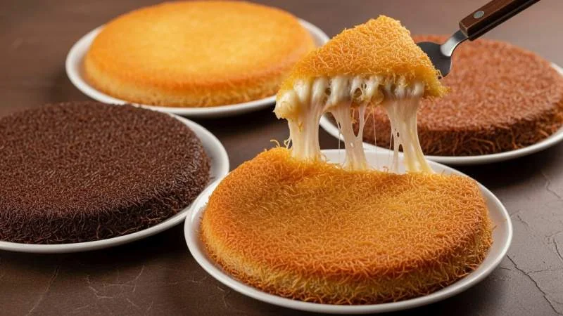 Knafeh diffusa nelle città ottomane come dolce urbano mediorientale