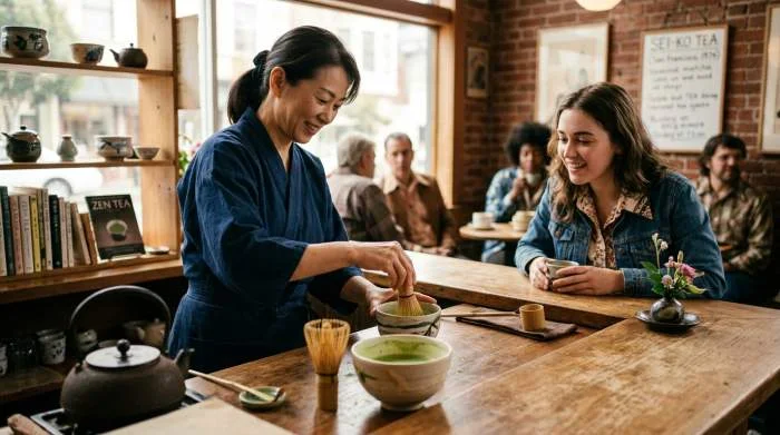 Diffusione del matcha in California negli anni Settanta attraverso la diaspora giapponese