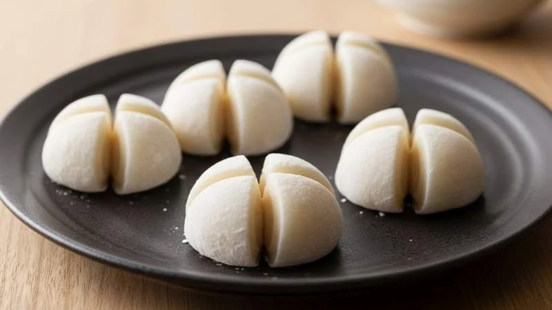 Mochi tagliati in piccoli pezzi per un consumo lento e controllato