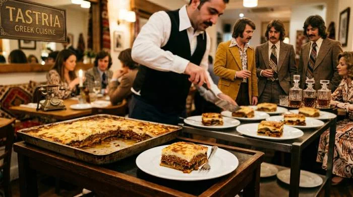 Moussaka diffusa nei ristoranti esteri dagli anni Settanta con servizio standardizzato