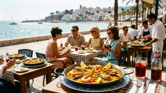 Paella trasformata in simbolo turistico della Spagna negli anni Sessanta
