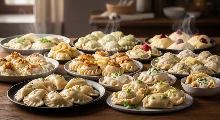 Pierogi con varianti regionali e ingredienti stagionali