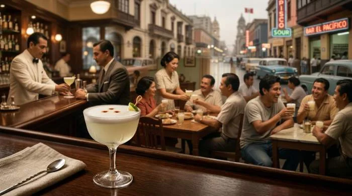 Pisco sour diffuso tra diverse classi sociali nella città di Lima