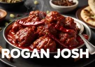 Rogan josh del Kashmir con salsa rossa intensa, carne tenera e spezie aromatiche