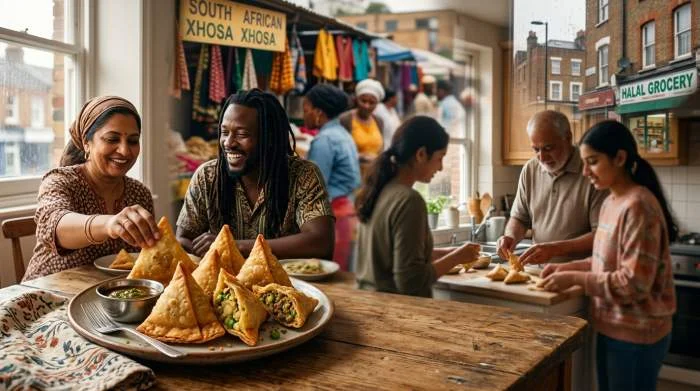 Samosa triangolare, simbolo della diaspora globale dall'Asia all'Africa