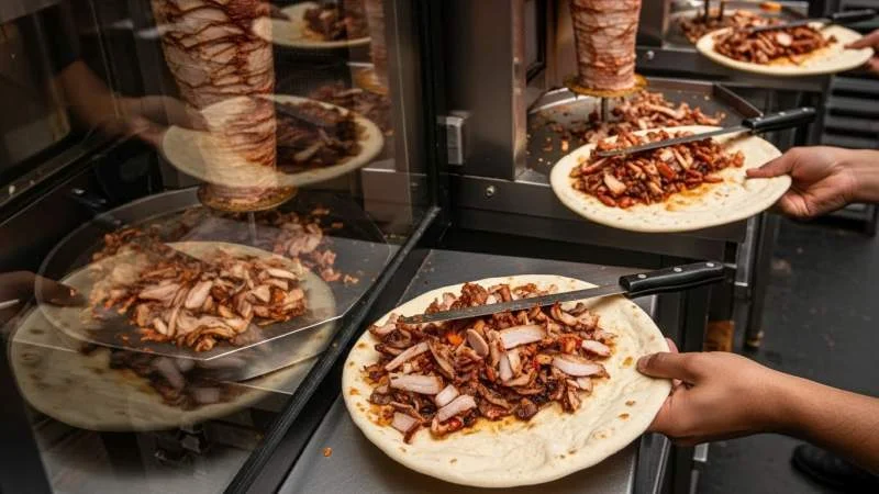 Shawarma diffuso nelle città attraverso diaspora e ricostruzione urbana