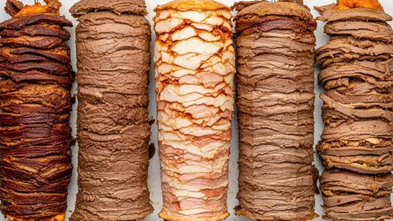 Shawarma preparato nelle città levantine come tradizione urbana