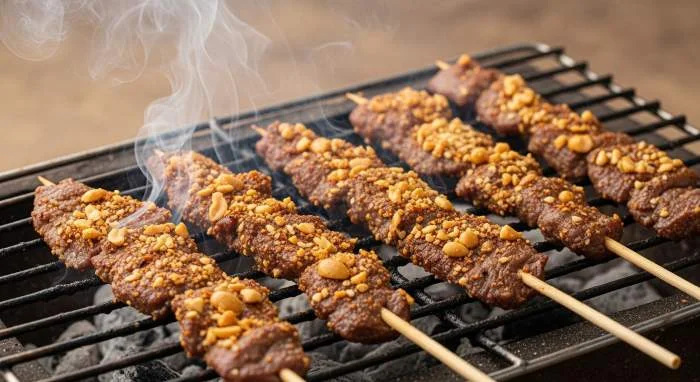 Suya hausa speziato con yaji lungo le rotte sahariane