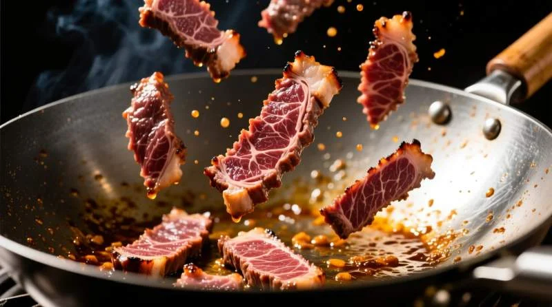 Tagli irregolari di manzo per lomo saltado resistenti al calore intenso del wok