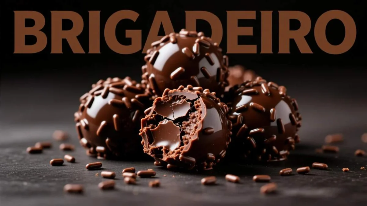Brigadeiro brasiliani al cioccolato ricoperti di granella dolce, simbolo della pasticceria brasiliana