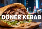 Döner kebab tagliato allo spiedo verticale, servito in pane pita con verdure fresche e salse, in un chiosco di strada berlinese.