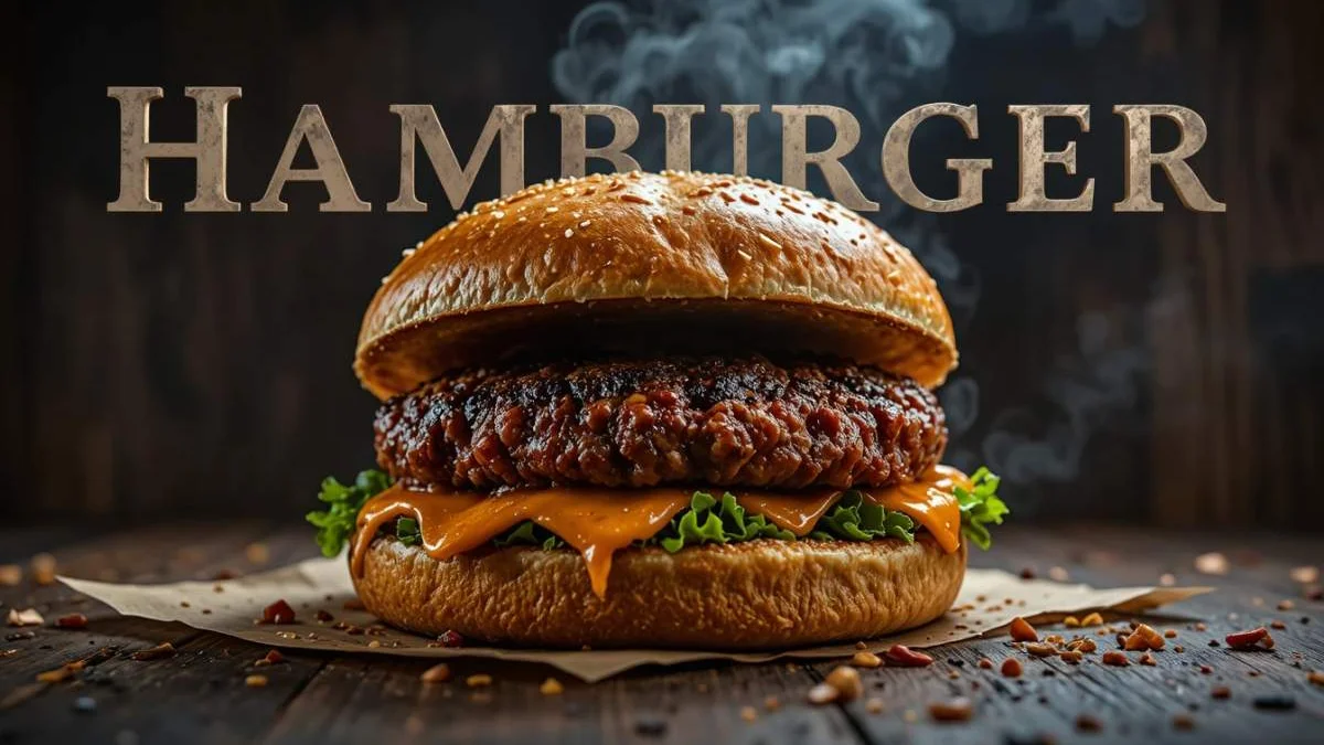 Hamburger classico con carne grigliata, lattuga e formaggio fuso