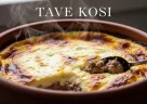 Tave kosi albanese con agnello cotto al forno e salsa cremosa allo yogurt