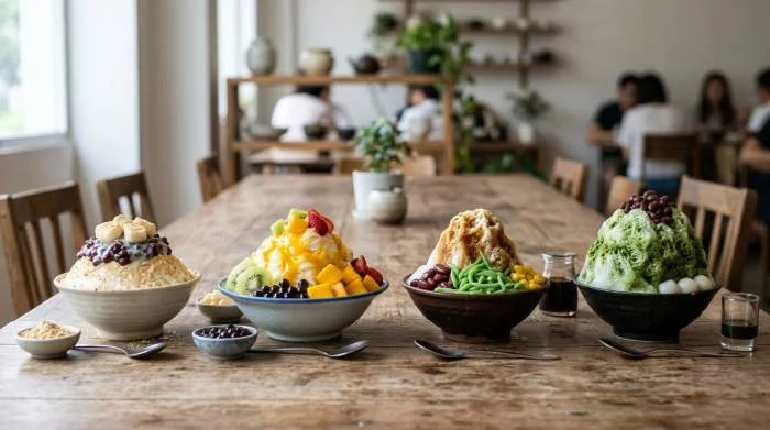 Confronto tra bingsu coreano, bao bing taiwanese e kakigori giapponese