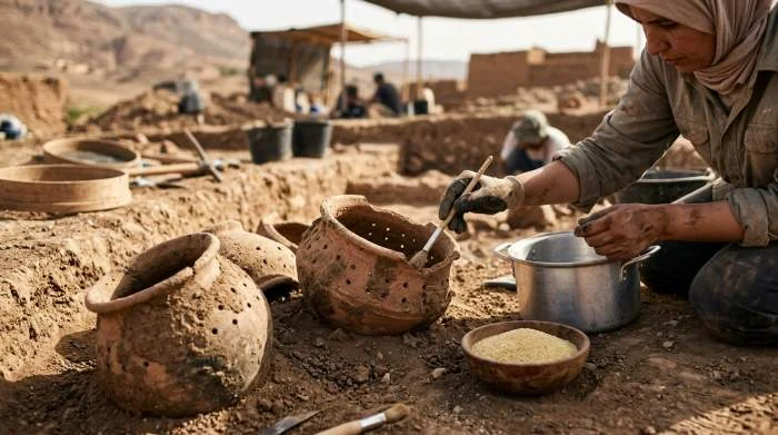 Utensili antichi per cuocere il couscous a vapore ritrovati a Tlemcen