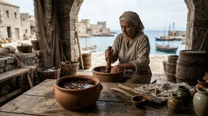 Garos bizantino fermentato secondo antiche tradizioni medievali