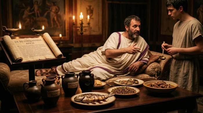 Garum descritto nella cultura gastronomica romana di Apicio