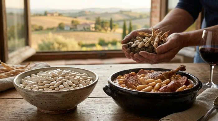 Fagioli lingot del Lauragais, varietà protetta IGP, usati per il cassoulet