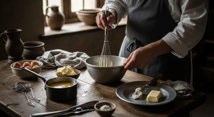 Salsa olandese ispirata alle antiche tecniche della cucina normanna