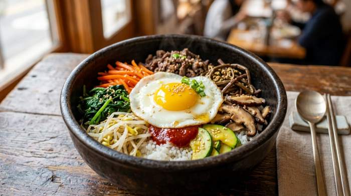 Bibimbap Colorato Equilibrato Elegante