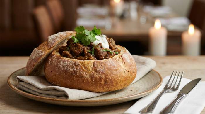 Bunny Chow Curry Pane Elegante
