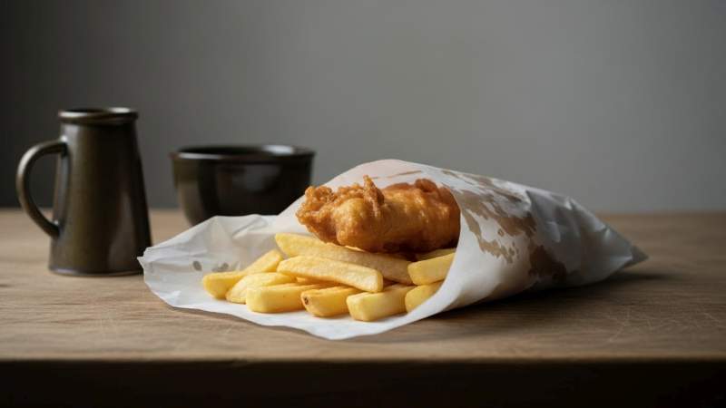Fish And Chips Come Cibo Essenziale Non Razionato Durante Le Guerre Mondiali E Simbolo Di Morale Quotidiano