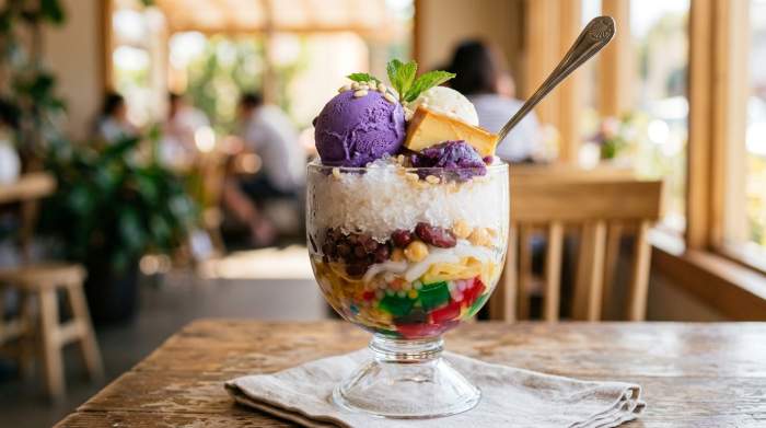 Halo Halo Colorato Cremoso Elegante