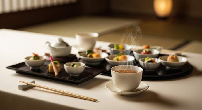 Hojicha Kaiseki Finale Pasto Giappone Moderno Equilibrio Tradizione