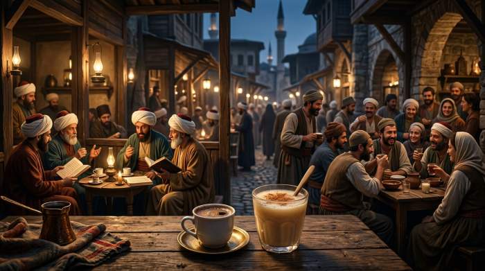 Istanbul Xvii Secolo Kahvehane Bozahane Contrasto Culturale Sociale