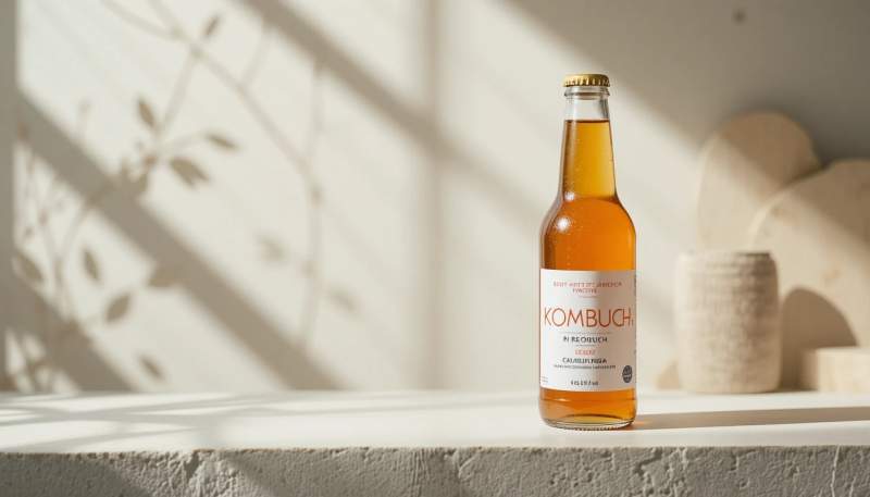 Kombucha Presentata Come Bevanda Consapevole In Estetica Moderna Ed Editoriale