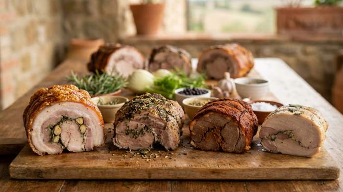 Porchetta Central Italy Regional Variations Lazio Umbria Abruzzo Toscana Roasted Pork