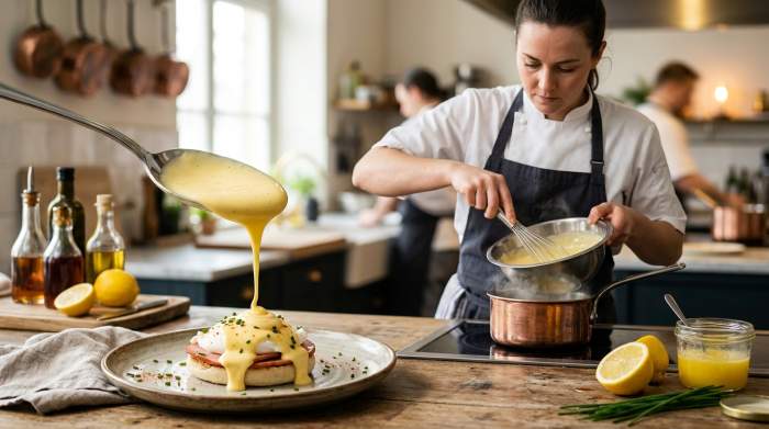 Salsa Olandese Hollandaise Emulsione Tecnica Cucina Francese