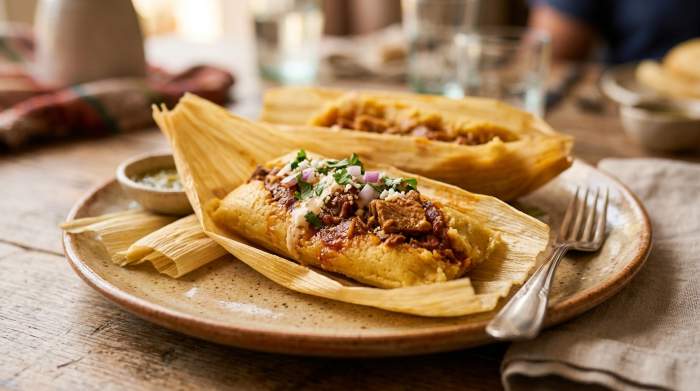 Tamales Avvolti Vapore Elegante