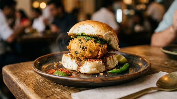Vada Pav Croccante Piccante Elegante